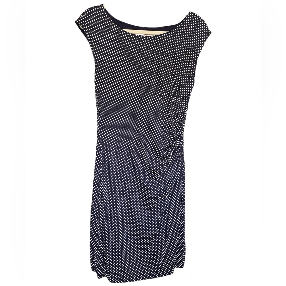Ann Taylor LOFT • NWT • Cap Sleeve Dress • Navy Cream Polka Dot • Work • Office